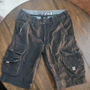 WearFirst Charcoal Color Men's Cargo Shorts